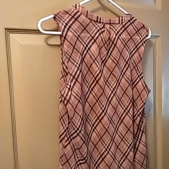 New York Company pink plaid flowing tank top NEW! - Picture 9 of 10